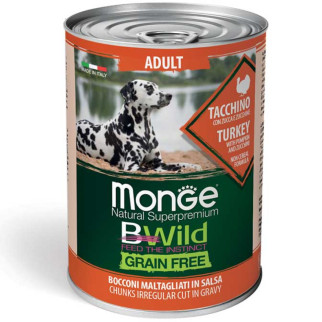 Корм Monge BWild Grain Free All Breeds Adult Turkey вологий з качкою для собак усіх порід 400 гр - Інтернет-магазин спільних покупок ToGether