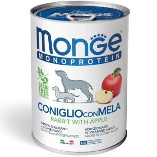 Корм Monge Dog Wet Fruit Monoprotein Coniglio con Mela вологий монопротеїновий з кроликом та яблуками для собак усіх порід 400 гр - Інтернет-магазин спільних покупок ToGether