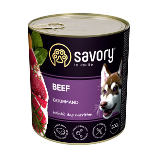 Корм Savory Dog Adult Beef вологий з яловичиною для дорослих собак 800 гр - Інтернет-магазин спільних покупок ToGether