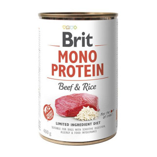 Корм Brit Mono Protein Dog Beef and Rice вологий монопротеїновий з яловичиною та рисом для дорослих собак 400 гр - Інтернет-магазин спільних покупок ToGether