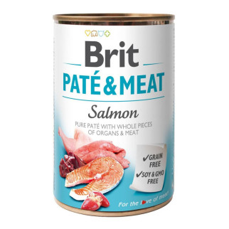 Корм Brit Pate & Meat Dog Salmon вологий з лососем для дорослих собак 400 гр - Інтернет-магазин спільних покупок ToGether