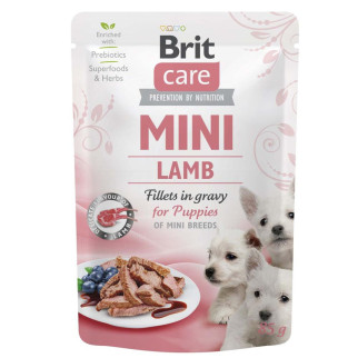 Корм Brit Care Dog Mini Fillets In Gravy Lamb вологий з ягнятком для цуценят дрібних порід 85 гр - Інтернет-магазин спільних покупок ToGether