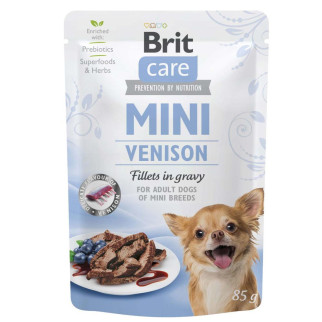 Корм Brit Care Dog Міні Fillets In Gravy Venison вологий з оленіною для дорослих собак дрібних порід 85 гр - Інтернет-магазин спільних покупок ToGether