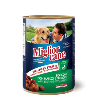 Корм Migliorcane Manzo e Ortaggi вологий з яловичиною та овочами для дорослих собак 405 гр - Інтернет-магазин спільних покупок ToGether