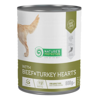 Корм Nature's Protection with Beef & Turkey Hearts вологий з яловичиною та індичими серцями для дорослих собак 800 гр - Інтернет-магазин спільних покупок ToGether