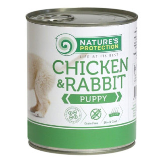 Корм Nature's Protection Puppy chicken & rabbit вологий з куркою та кроликом для щенят 400 гр - Інтернет-магазин спільних покупок ToGether