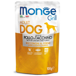 Корм Monge Dog Wet GRILL Pollo e Taccino вологий з куркою та індичкою для дорослих собак 100 гр - Інтернет-магазин спільних покупок ToGether