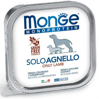 Корм Monge Monoprotein Dog Solo Agnello вологий з ягнятком для дорослих собак 150 гр - Інтернет-магазин спільних покупок ToGether