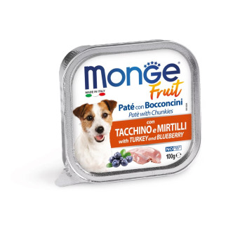 Корм Monge Dog Fruit Tacchino вологий з індичкою для дорослих собак 100 гр - Інтернет-магазин спільних покупок ToGether