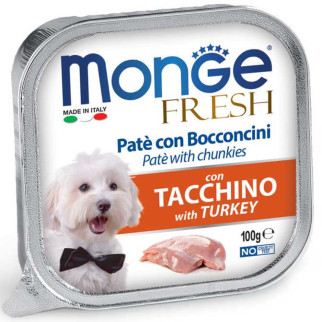 Корм Monge Dog Fresh Tacchino вологий з індичкою для дорослих собак 100 гр - Інтернет-магазин спільних покупок ToGether