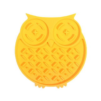 Килимок-годівниця WahoPet силіконовий "Сова" жовтий - Інтернет-магазин спільних покупок ToGether