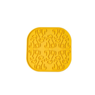 Килимок для злизування ласощів та їжі FIBOO Lollipop, 19 см, жовтий - Інтернет-магазин спільних покупок ToGether