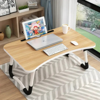 Столик-підставка для сніданків і ноутбука, складаний, під планшет 23 дюйми, зі знімним підсклянником - Інтернет-магазин спільних покупок ToGether