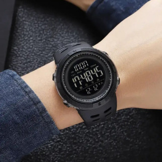 Годинник наручний чоловічий SKMEI 2070BK BLACK, водостійкий тактичний годинник. Колір: чорний - Інтернет-магазин спільних покупок ToGether