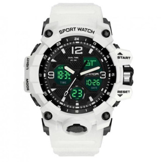 Годинник наручний чоловічий SKMEI 1155BWT, наручний годинник для військових, фірмовий спортивний годинник. Колір: білий - Інтернет-магазин спільних покупок ToGether