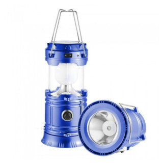 Ліхтар акумуляторний LED лампа JH-5800T з павербанком та сонячною панеллю Синій - Інтернет-магазин спільних покупок ToGether