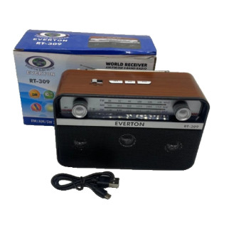 Потужний портативний радіоприймач Everton RT-309 FM/AM/SW/Bluetooth/USB з ліхтариком - Інтернет-магазин спільних покупок ToGether