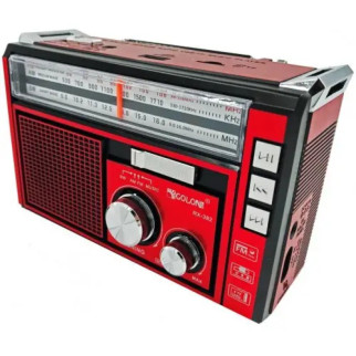 Потужний переносний радіоприймач Golon RX-382 FM/AM/SW з ліхтариком LED Червоний - Інтернет-магазин спільних покупок ToGether