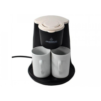 Побутова електрична кавоварка для дому на 2 чашки Crownberg СВ-1568 500 Вт - Інтернет-магазин спільних покупок ToGether