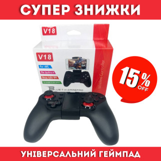 Професійний бездротовий геймпад V18 Gamepad VA-018 Bluetooth для PC/PS3/iOS/Android чорний - Інтернет-магазин спільних покупок ToGether