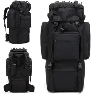 Армійський туристичний рюкзак 70 л, 65х16х35 см, Чорний, A21 якісний рюкзак для військових - Інтернет-магазин спільних покупок ToGether