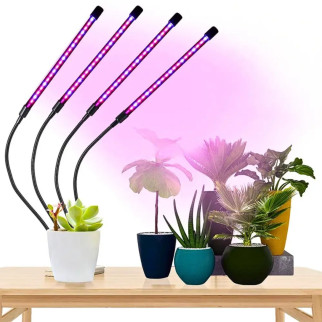 Фітолампа для рослин LED з таймером гнучка LED Supretto 50W 4 лампи для рослин - Інтернет-магазин спільних покупок ToGether