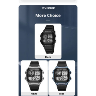 Цифровий годинник спортивні водонепроникні хронографічні SYNOKE 7 кольорів підсвітки - Інтернет-магазин спільних покупок ToGether