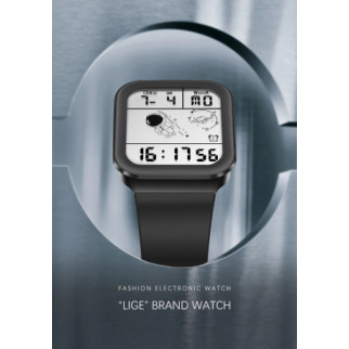 LIGE Модний годинник світлодіодний цифровий водонепроникний з чоловічком - Інтернет-магазин спільних покупок ToGether
