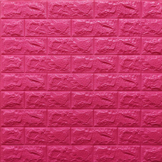 3D панель самоклеюча цегла Темно-рожевий 700х770х7мм (006-7) SW-00000061 - Інтернет-магазин спільних покупок ToGether
