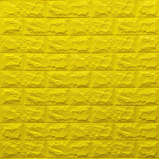 3D панель самоклеюча цегла Жовтий 700х770х7мм (010-7) SW-00000049 - Інтернет-магазин спільних покупок ToGether