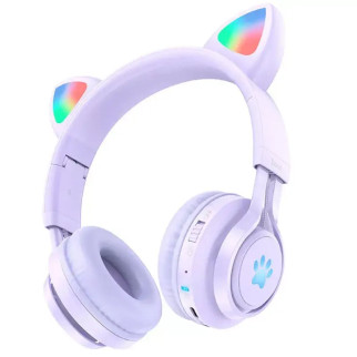 Навушники Hосо W39 BT5.3 | Бездротові навушники з мікрофоном | AUX Фіолетовий - Інтернет-магазин спільних покупок ToGether