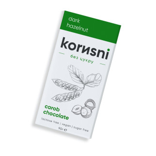 Шоколад чорний без цукру “Фундук” ТМ “korusni” 90г - Інтернет-магазин спільних покупок ToGether