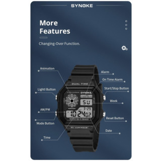 Водонепроникний цифровий годинник Synoke - Інтернет-магазин спільних покупок ToGether