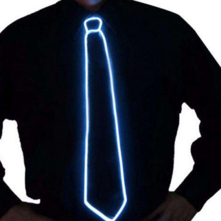 Світлодіодний Led El краватка, що світиться, краватка для вечірок RESTEQ, паті (блакитне світло) - Інтернет-магазин спільних покупок ToGether