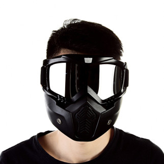 Мотоциклетна маска окуляри RESTEQ, лижна маска, маска для моноколеса, велосипеда або квадроцикла (срібляста) - Інтернет-магазин спільних покупок ToGether