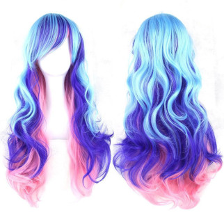 Довгі перуки RESTEQ - 70см, синій, рожевий, блакитне хвилясте волосся, косплей, аніме - Інтернет-магазин спільних покупок ToGether