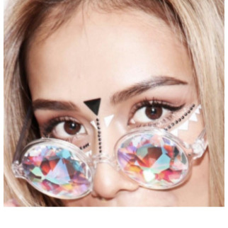 Окуляри калейдоскоп RESTEQ, круглі сонцезахисні окуляри, прозора оправа - Інтернет-магазин спільних покупок ToGether