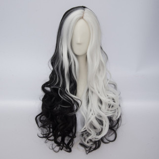 Довгі перуки RESTEQ - 70см, Чорно-біле хвилясте волосся, косплей, аніме - Інтернет-магазин спільних покупок ToGether