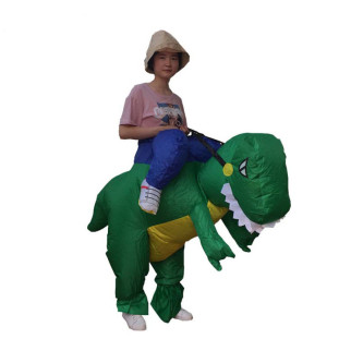 Надувний костюм зеленого динозавра RESTEQ для дорослого, хелловін, косплей. Неси мене динозавр - Інтернет-магазин спільних покупок ToGether