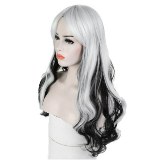 Довгі перуки RESTEQ - 71 см, чорно-біле хвилясте волосся, косплей, аніме. - Інтернет-магазин спільних покупок ToGether