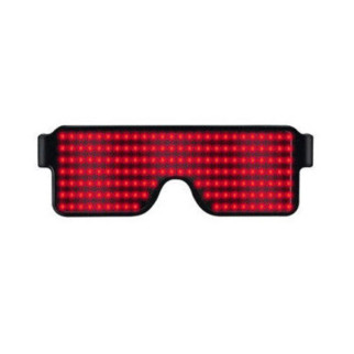 Червоні світлодіодні окуляри із вбудованим акумулятором RESTEQ, 8 режимів роботи. Світлодіодні Led El окуляри - Інтернет-магазин спільних покупок ToGether