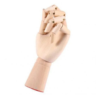 Дерев'яна рука манекен RESTEQ 18см модель для утримання товару, для малювання (ліва) - Інтернет-магазин спільних покупок ToGether