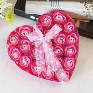 Подарунковий набір мила у вигляді пелюсток троянд, мильні троянди. Троянди з мила 24шт рожеві - Інтернет-магазин спільних покупок ToGether