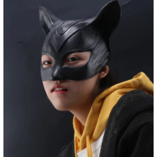 Маска Жінки Кішки, Catwoman, чорна напівлицьова латексна маска, супергерой з коміксів про Бетмена, DC Comics - Інтернет-магазин спільних покупок ToGether