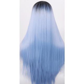 Довга блакитна перука омбре RESTEQ 66 см, пряме волосся градієнт, перуки з високоякісних синтетичних волокон - Інтернет-магазин спільних покупок ToGether