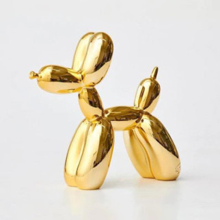 Статуетка Собачка з кульки RESTEQ золота. Фігурка для інтер`єру Jeff Koons Balloon dog 10*10*4 см - Інтернет-магазин спільних покупок ToGether
