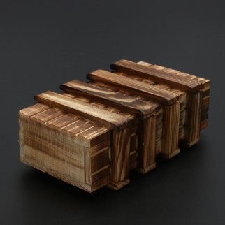 Схованка головоломка з дерева RESTEQ 16х8х5.5 см. Коробка головоломка дерев'яна. Коробка з потайними ящиками - Інтернет-магазин спільних покупок ToGether