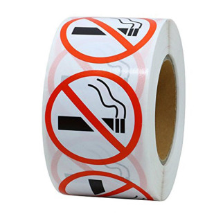 Стікери Не палити RESTEQ 500 шт. в рулоні. Наклейка Не палити - Інтернет-магазин спільних покупок ToGether