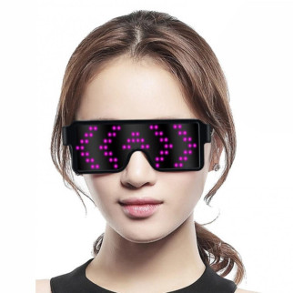 Рожеві світлодіодні окуляри RESTEQ із вбудованим акумулятором, 8 режимів роботи. Світлодіодні Led El окуляри - Інтернет-магазин спільних покупок ToGether