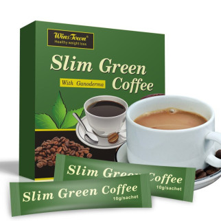 Зелена кава для схуднення 18 пакетиків, 180г. Розчинна зелена кава. Slim Green Coffe with Ganoderma - Інтернет-магазин спільних покупок ToGether